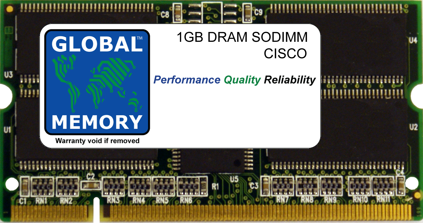 1GB DRAM SODIMM MEMORY RAM FOR CISCO CATALYST 6500 SERIES SWITCHES DISTRIBUTED FORWARDING CARD 3A (MEM-XCEF720-1GB)